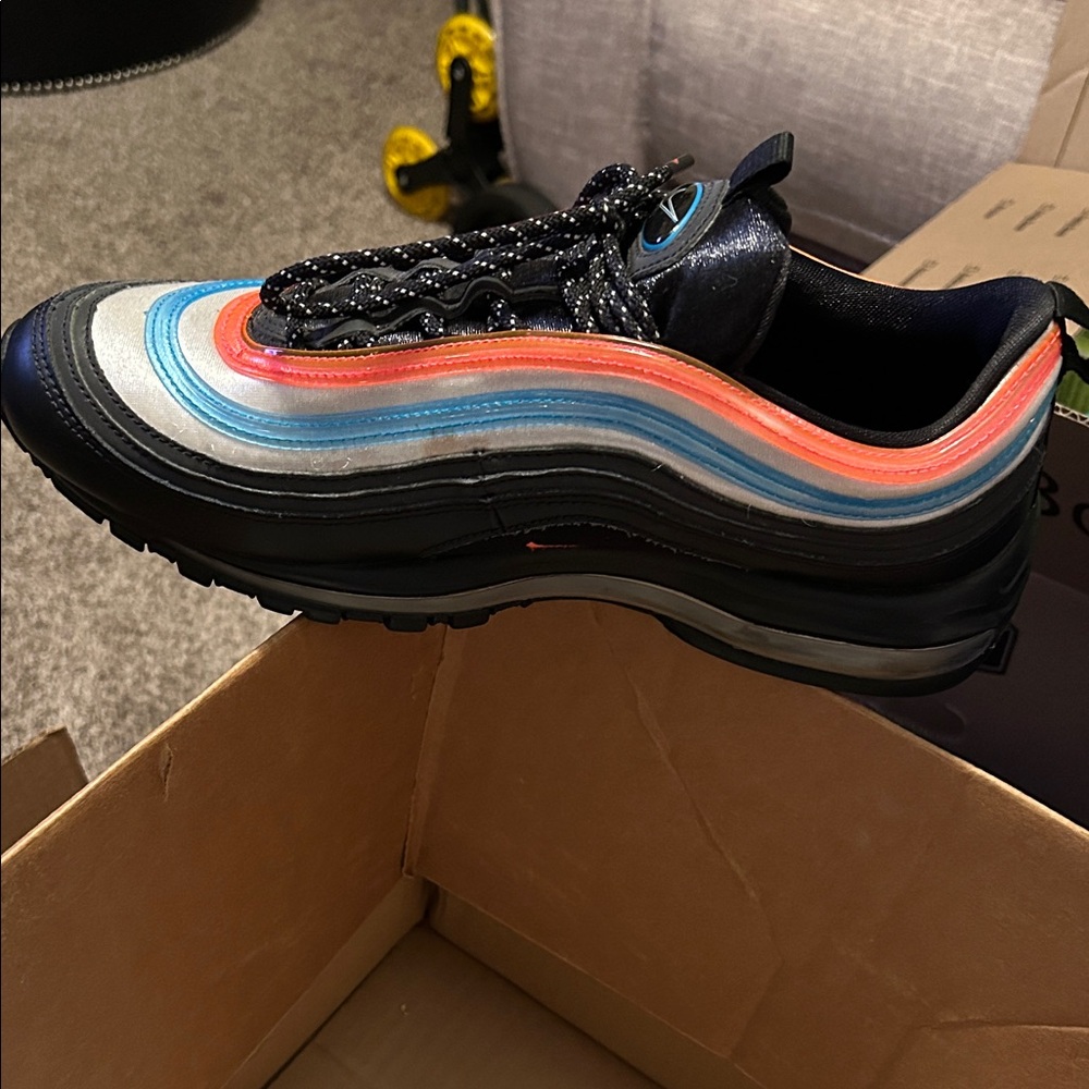 Nike Air Max 97 Black Blue Orange Sneakers